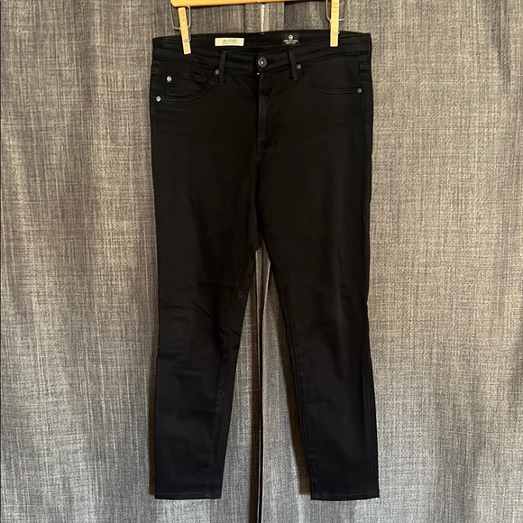 AG Adriano Goldschmied black the middi mid rise legging jeans size 29 waist - Picture 1 of 6